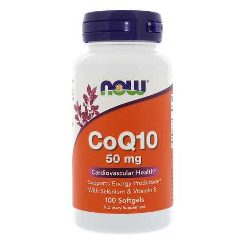 Коэнзим, витамин E NOW CoQ10 + Vit E 100 капс. в NL International