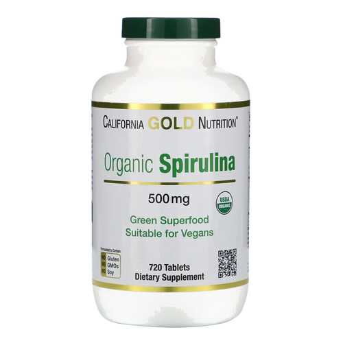 Органическая спирулина California Gold Nutrition 500 мг таблетки 720 шт. в NL International