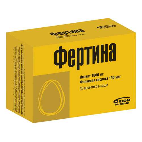 Фертина инозит Orion Pharma и фолиевая к-та 1000 мг, 100 мкг саше 3г 30 шт. в NL International