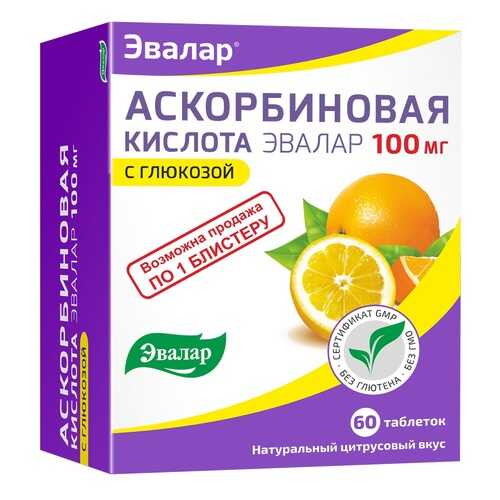 Аскорбиновая кислота Эвалар таблетки 60 шт. в NL International