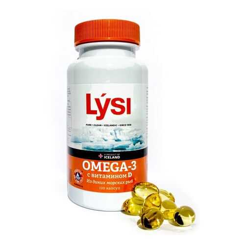 Рыбий жир Lysi Омега-3 капсулы с витамином Д 120 шт. в NL International