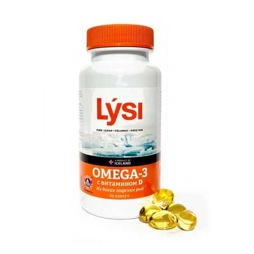 Рыбий жир Омега-3 Lysi с витамином Д капсулы 60 шт. в NL International
