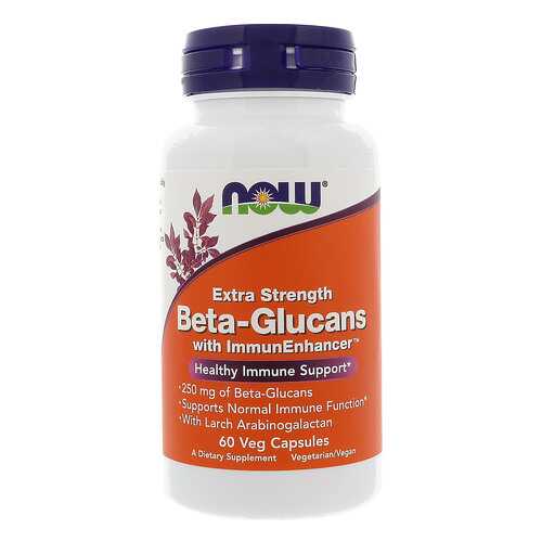 Добавка для иммунитета NOW Beta-Glucans Extra Strength 60 капс. в NL International