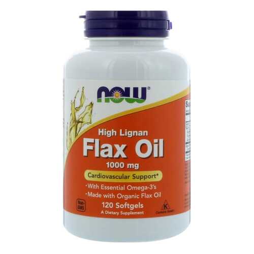 Льняное масло NOW Flax Oil 120 капс. в NL International